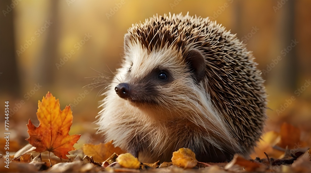 Fototapeta premium hedgehog on the ground