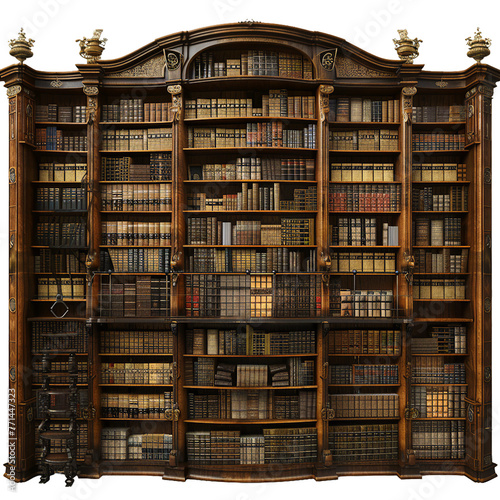 Royal Library, transparent background, isolated image, generative AI