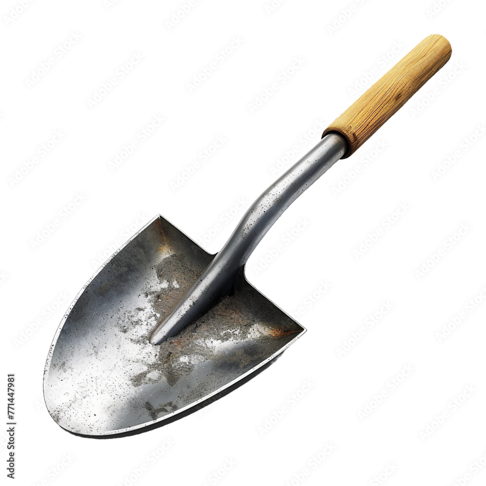 Shovel, transparent background, isolated image, generative AI Shovel, transparent background, isolated image, generative AI