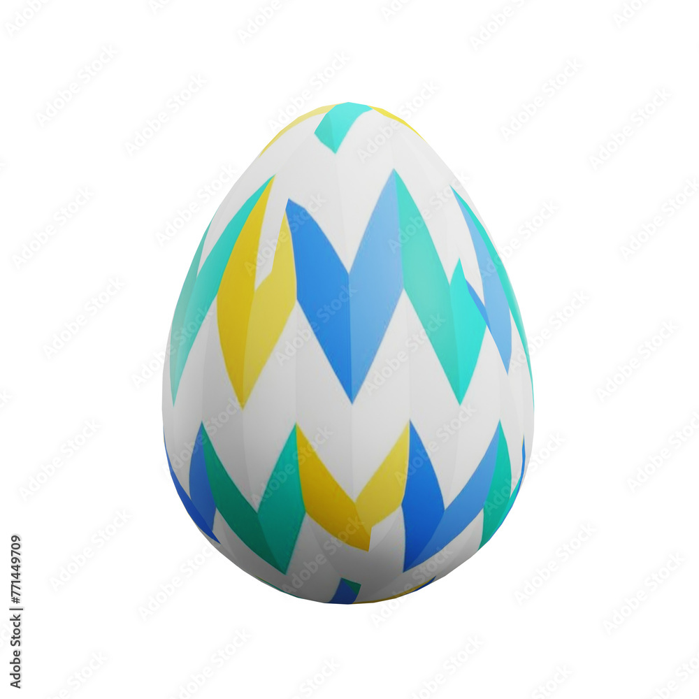 easter egg 3d rendered icon.