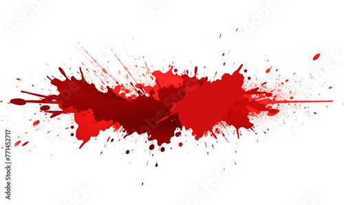  red splatter of isolated on white background, generative ai