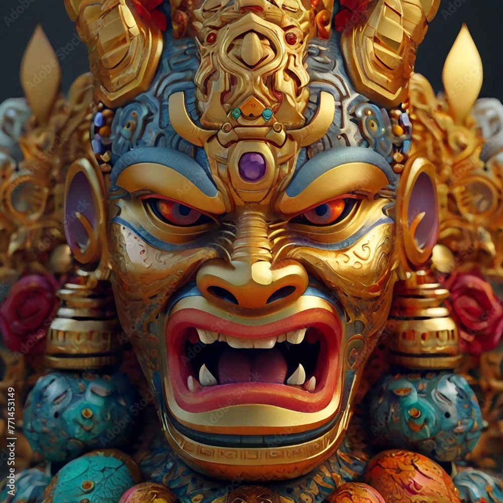 An interesting totem head 