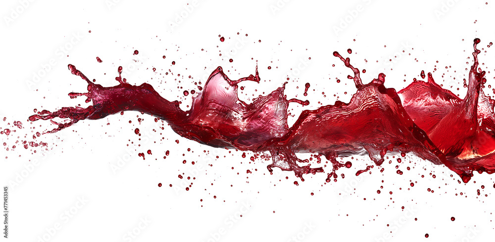 Red wine splash isolated on white background, generative ai Red wine splash isolated on white background, generative ai