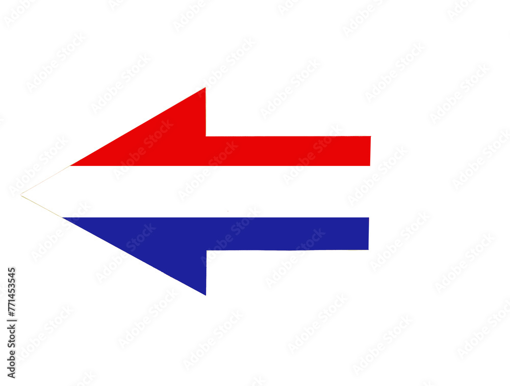 Red white blue arrow to the right Red white blue arrow to the right