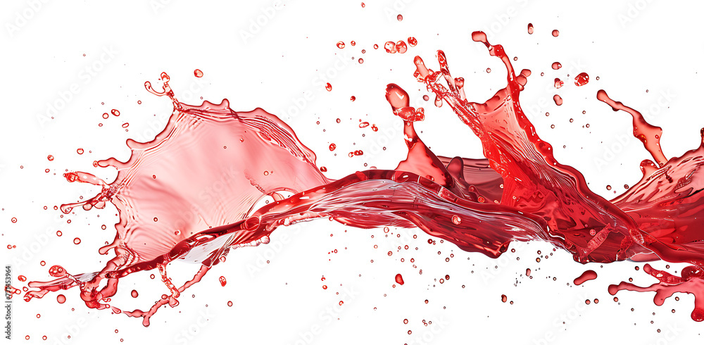 Red wine splash isolated on white background, generative ai Red wine splash isolated on white background, generative ai