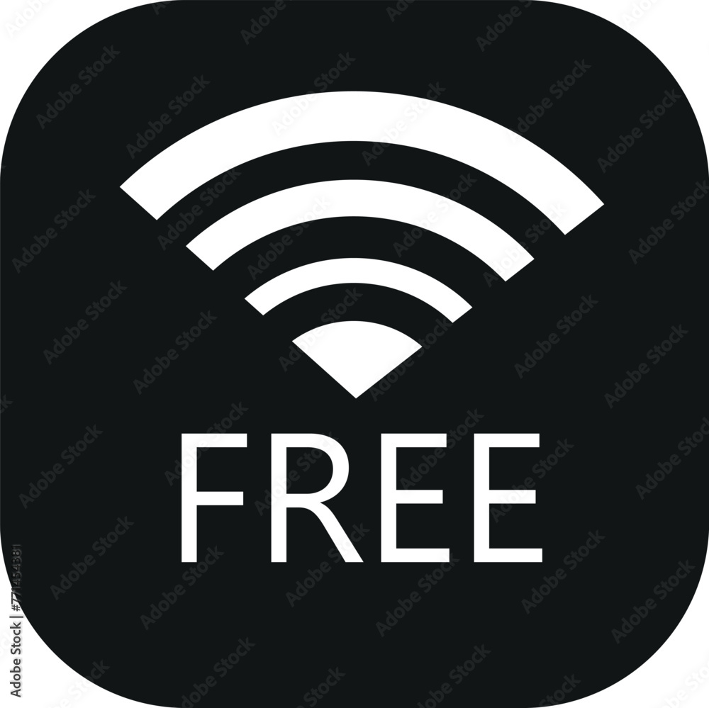 FREE wifi black glyph icon. Hotel amenities sing. Open access symbol.Pictogram for web page, mobile app, promo.UI UX GUI desing element. vector illustration. FREE wifi black glyph icon. Hotel amenities sing. Open access symbol.Pictogram for web page, mobile app, promo.UI UX GUI desing element. vector illustration.