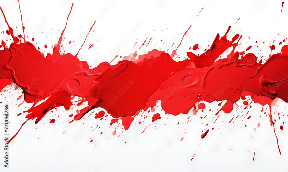 red splatter of isolated on white background, generative ai red splatter of isolated on white background, generative ai