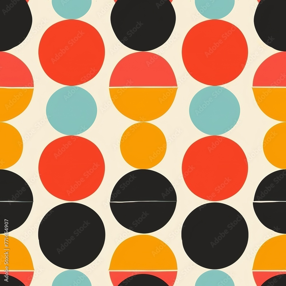 Retro Polka Dot seamless pattern with large, bold dots reminiscent of the 1950s fashion. Seamless Pattern, Fabric Pattern, Tumbler wrap, Mug Wrap. Retro Polka Dot seamless pattern with large, bold dots reminiscent of the 1950s fashion. Seamless Pattern, Fabric Pattern, Tumbler wrap, Mug Wrap.