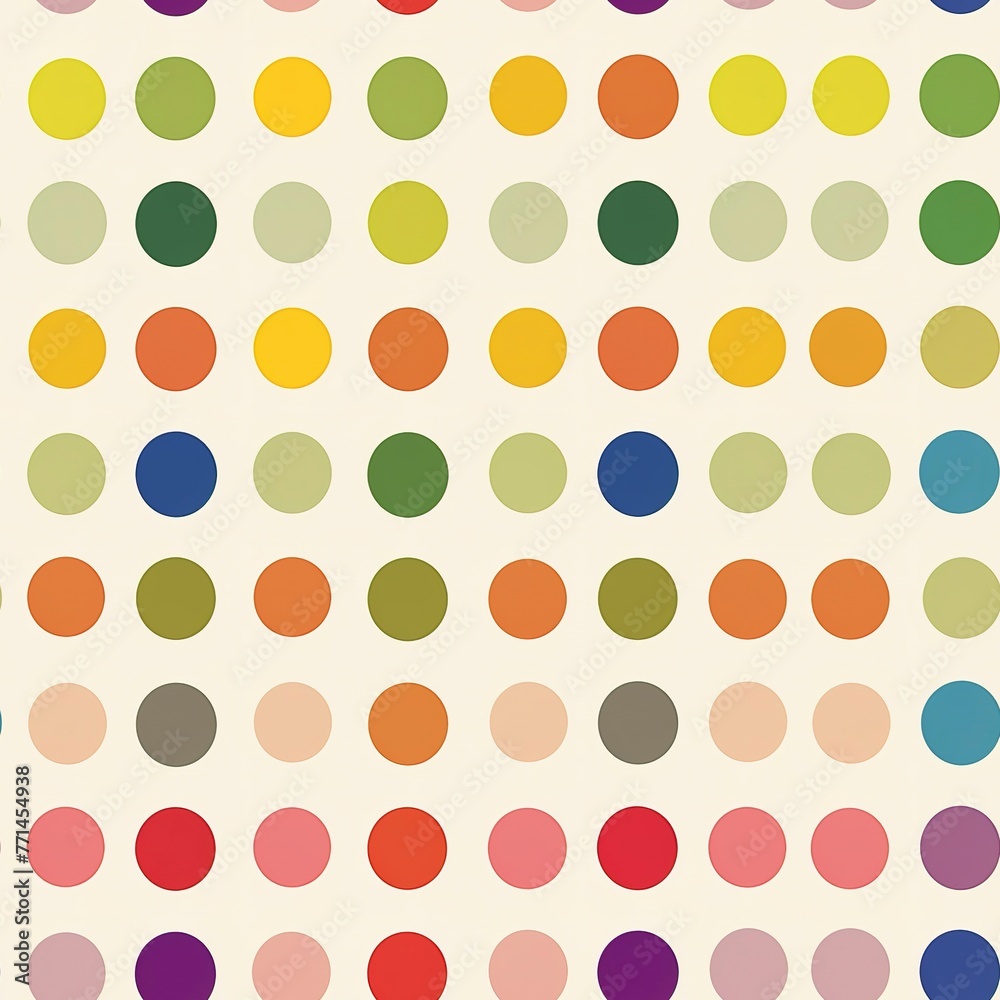 Rainbow Polka Dot seamless pattern, dots in the order of a rainbow on a light background. Seamless Pattern, Fabric Pattern, Tumbler wrap, Mug Wrap.