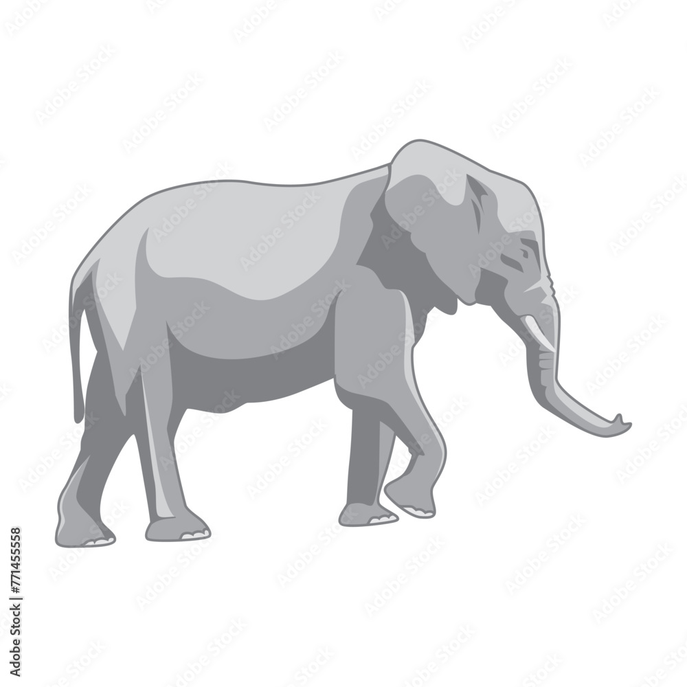 Fototapeta premium vector flat illustration of elephant animal