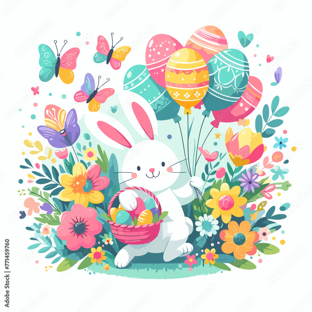 Obraz premium Happy Easter Vector Illustration