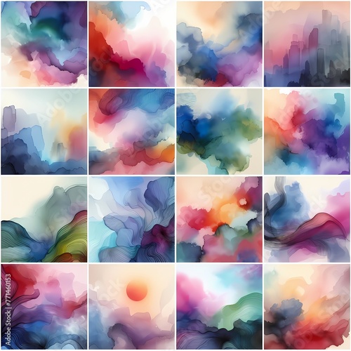 abstract watercolor background © Руслан Абдуллин