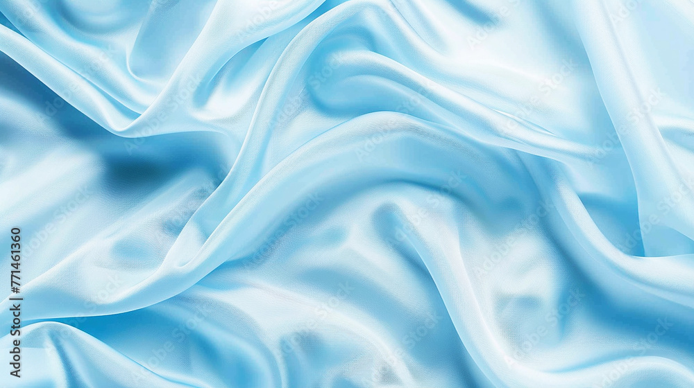 blue silk background. Generative Ai. blue silk background. Generative Ai.