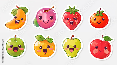 Funny fruit stickers.