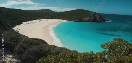 Remote Beach with Turquoise Waters