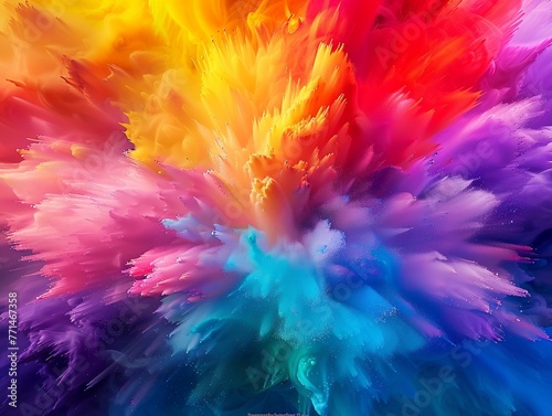 Esplosione di polvere colorata astratta photo