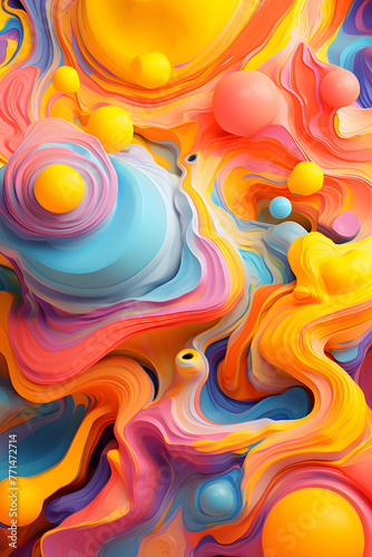Vibrant Abstract Painting Wallpaper