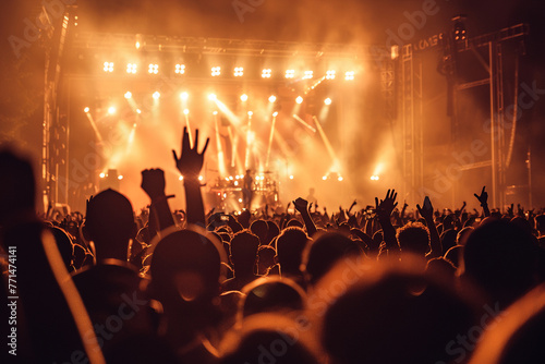 Nightlife entertainment at its peak, featuring a crowd enjoying a music event under a canopy of concert lights.