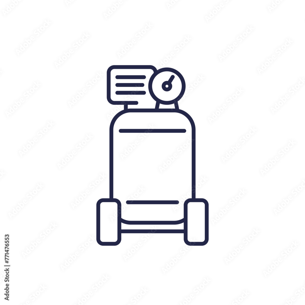 Obraz premium air compressor icon, line vector