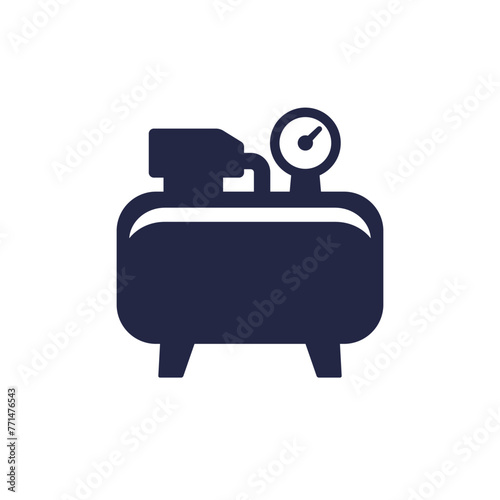 air compressor icon, pictogram on white