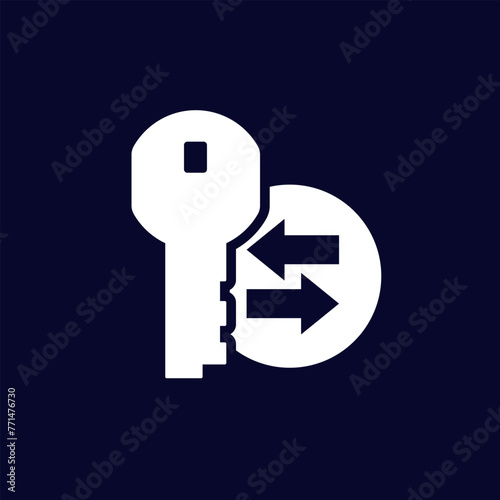 key exchange icon, vector pictogram