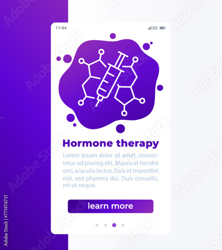 hormone therapy vector design with line icon