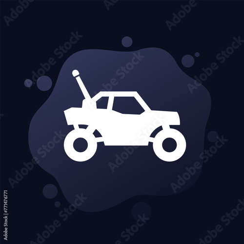 RC car icon, UTV vector