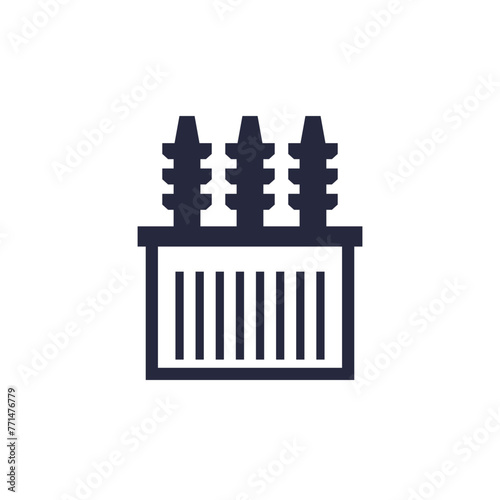 substation icon, pictogram on white