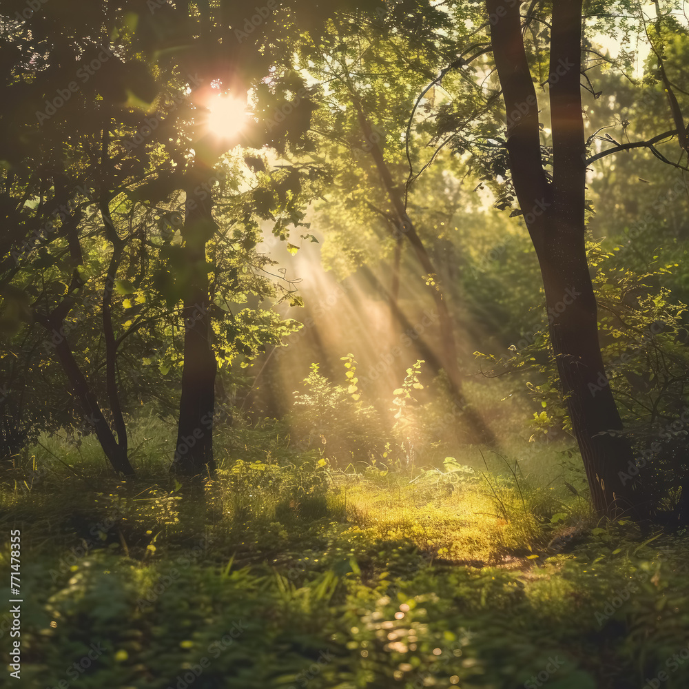 sunlit forest pathway sunlit forest pathway