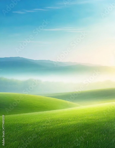 grass with mountain background
