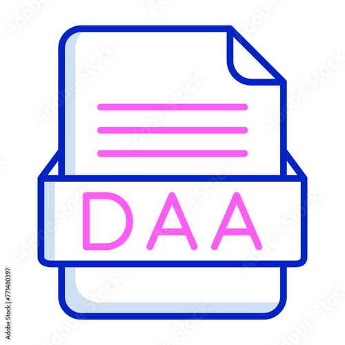 DAA File Format Vector Icon Design photo