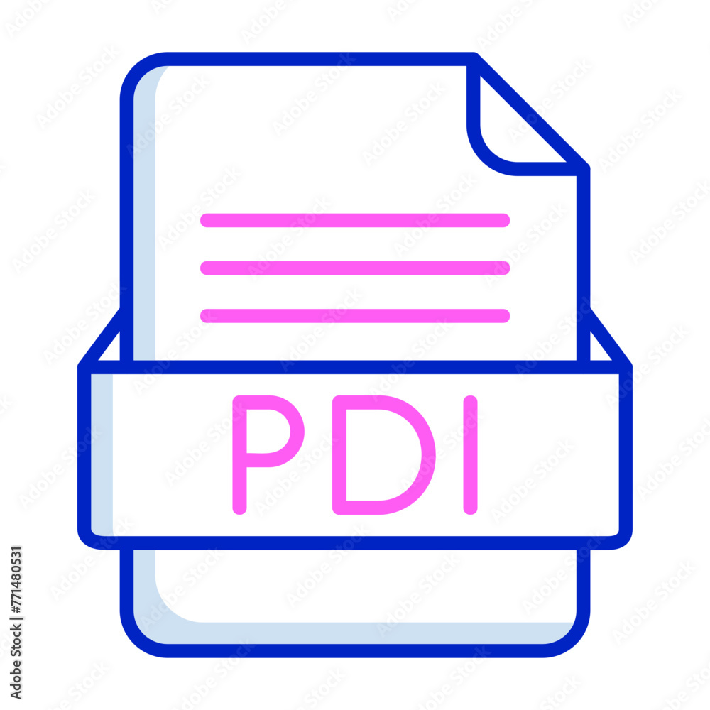 PDI File Format Vector Icon Design PDI File Format Vector Icon Design