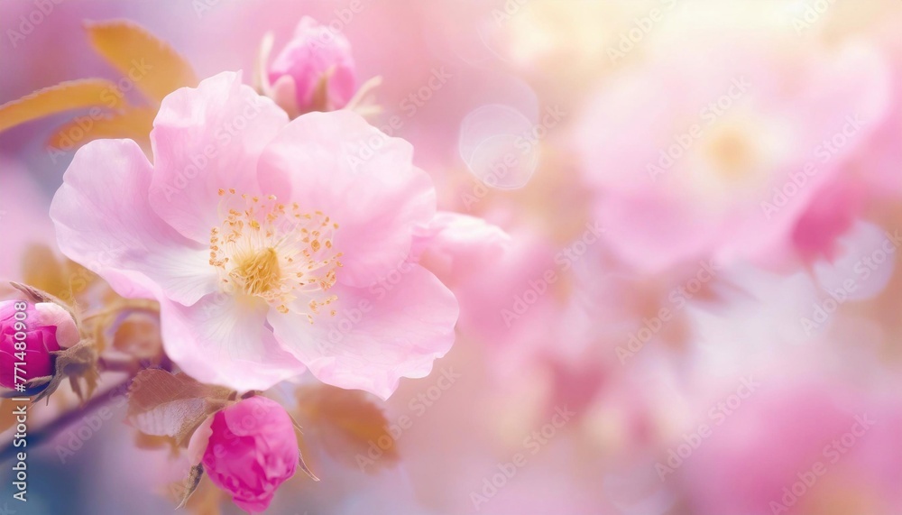 Light pink natural floral background