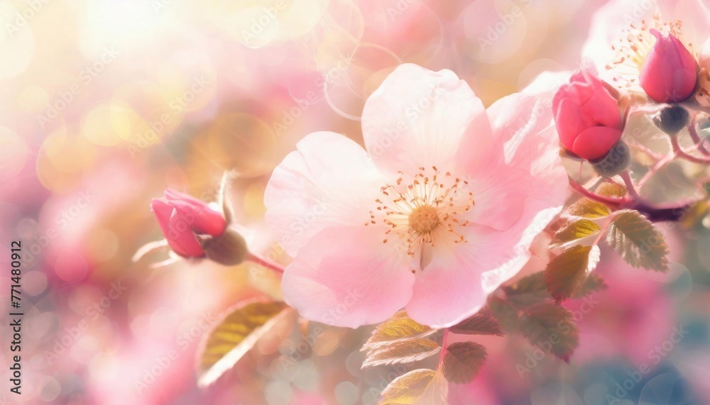 Light pink natural floral background