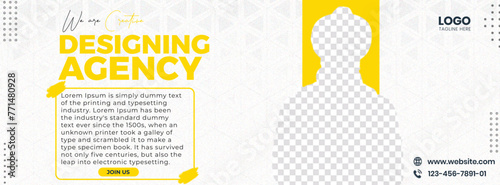 Creative corporate design agency social media cover banner post template