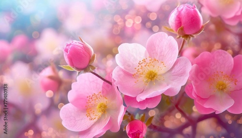 Light pink natural floral background
