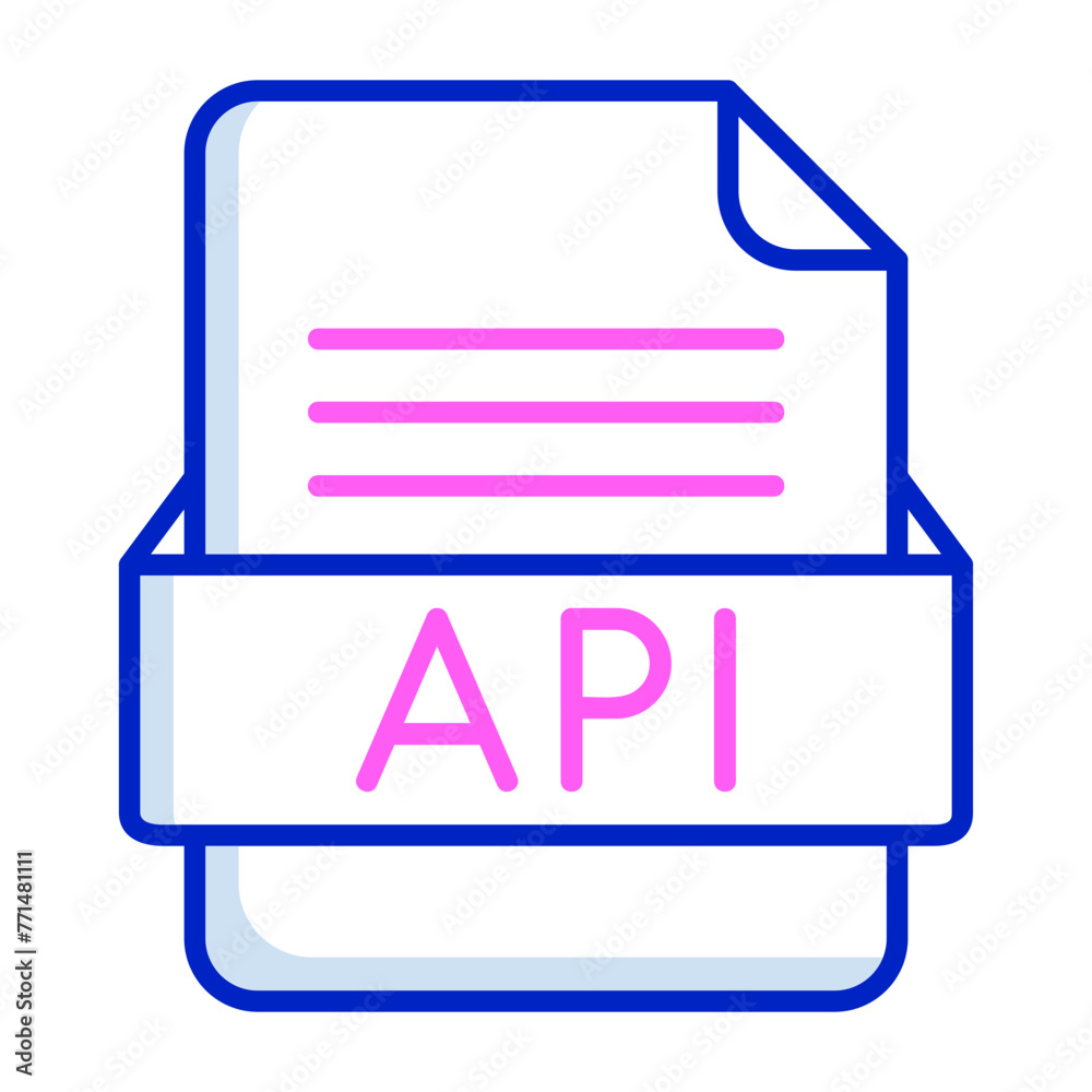 API File Format Vector Icon Design