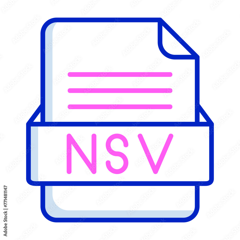 NSV File Format Vector Icon Design NSV File Format Vector Icon Design