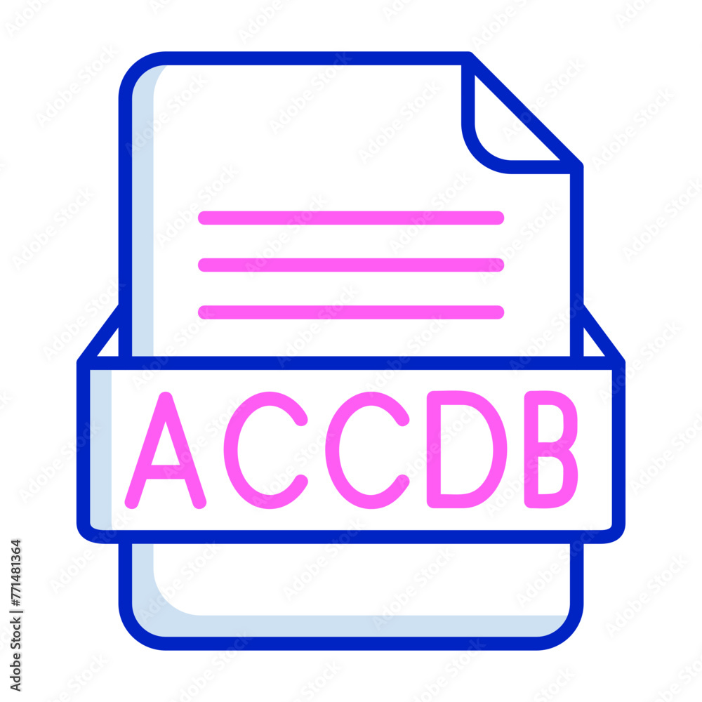 ACCDB File Format Vector Icon Design ACCDB File Format Vector Icon Design
