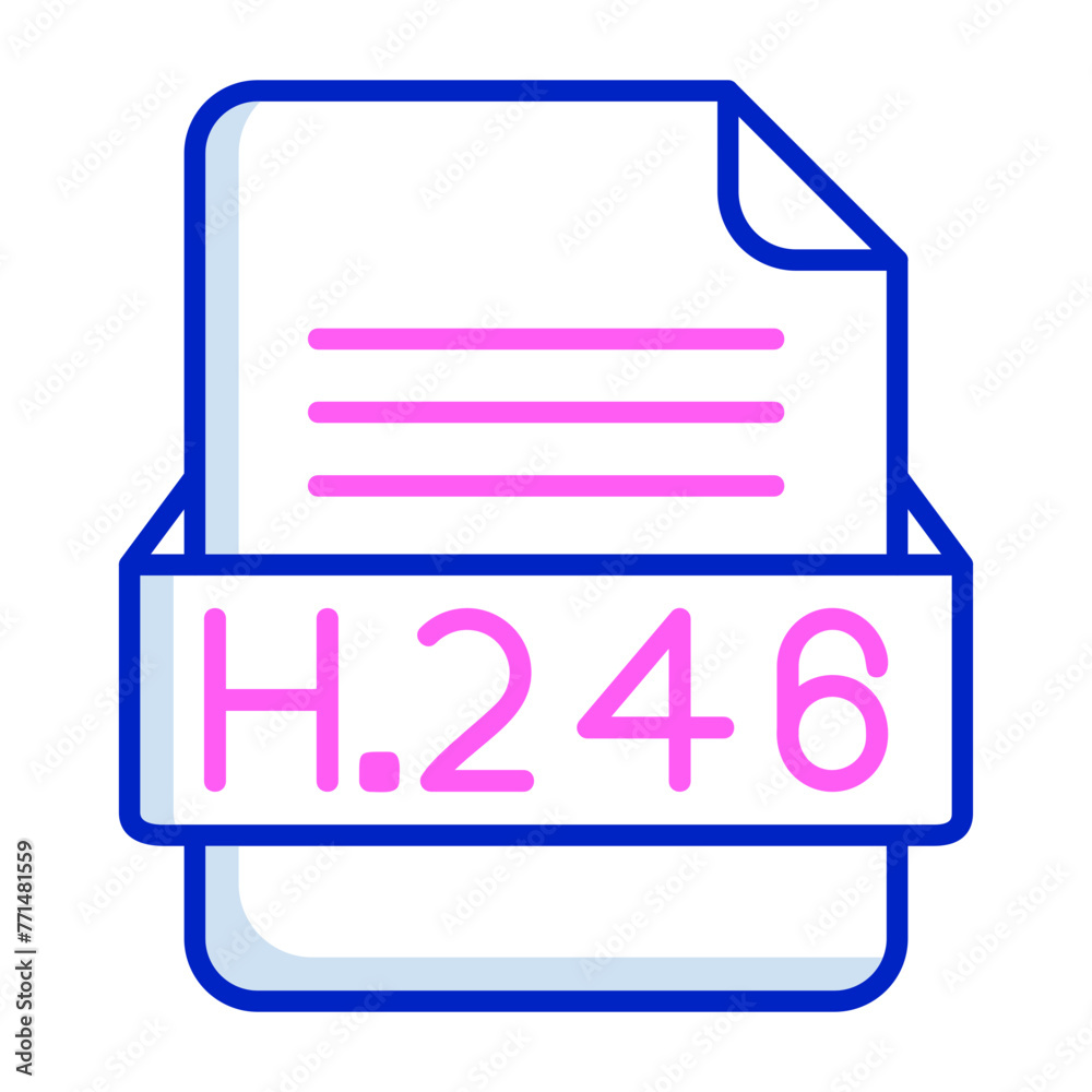 H.264 File Format Vector Icon Design H.264 File Format Vector Icon Design
