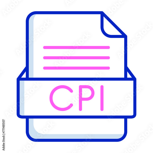 CPI File Format Vector Icon Design