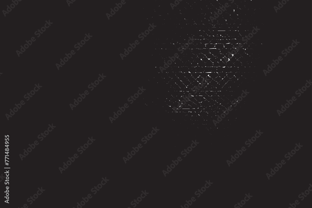 Abstract Monochrome Texture Grungy Black and White Pattern with cracks, scuffs, chips, stains, ink spots, lines and Texture Elements for Dark Design Background