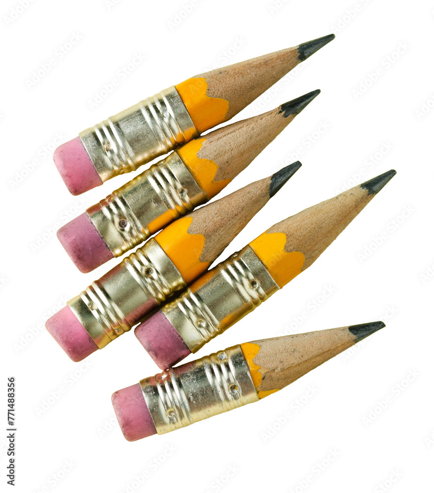 Naklejka premium Graphite pencils on isolated background.