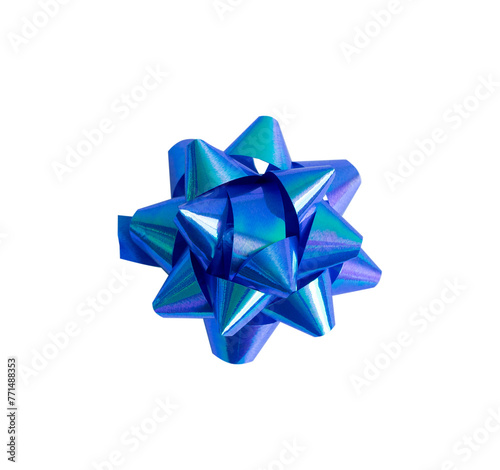 Decorative bow for gifts on isolated background.