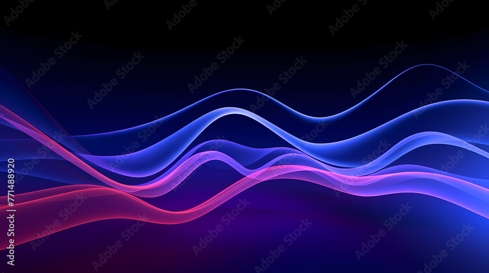 3D abstract background with ultraviolet neon lights and wavy lines 3D abstract background with ultraviolet neon lights and wavy lines