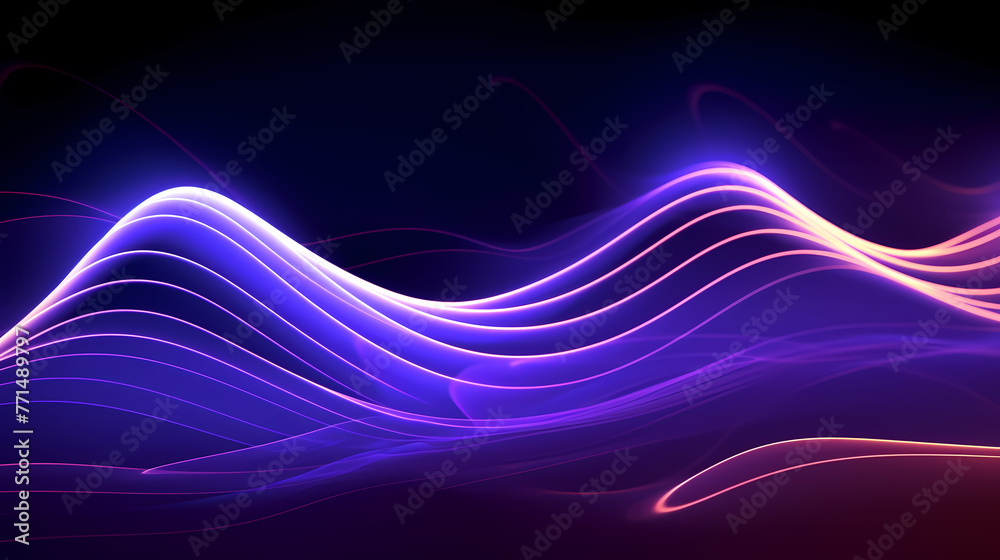 3D abstract background with ultraviolet neon lights and wavy lines 3D abstract background with ultraviolet neon lights and wavy lines
