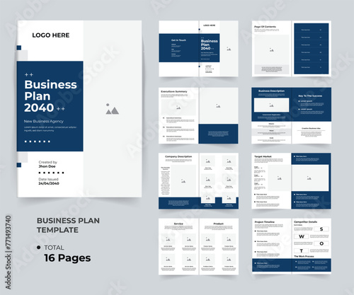 Business Plan Layout A4 size 16 pages design