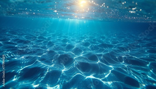 Tranquil sea water surface in a sunny day. photo