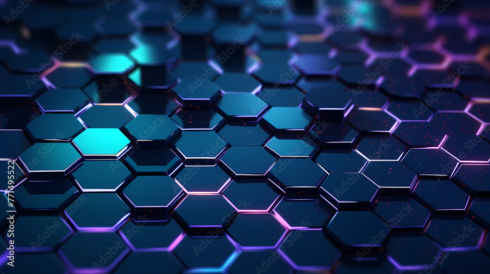 Hexagons Network. Information Concept Hexagons Network. Information Concept