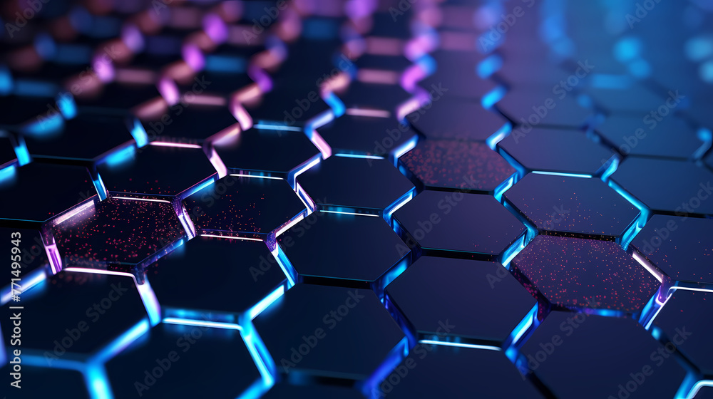 Hexagons Network. Information Concept Hexagons Network. Information Concept